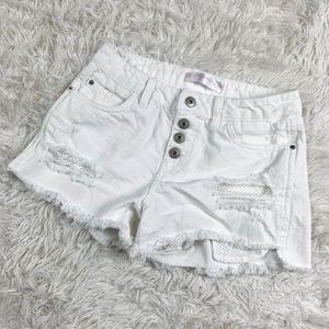 No Boundaries White Shorts